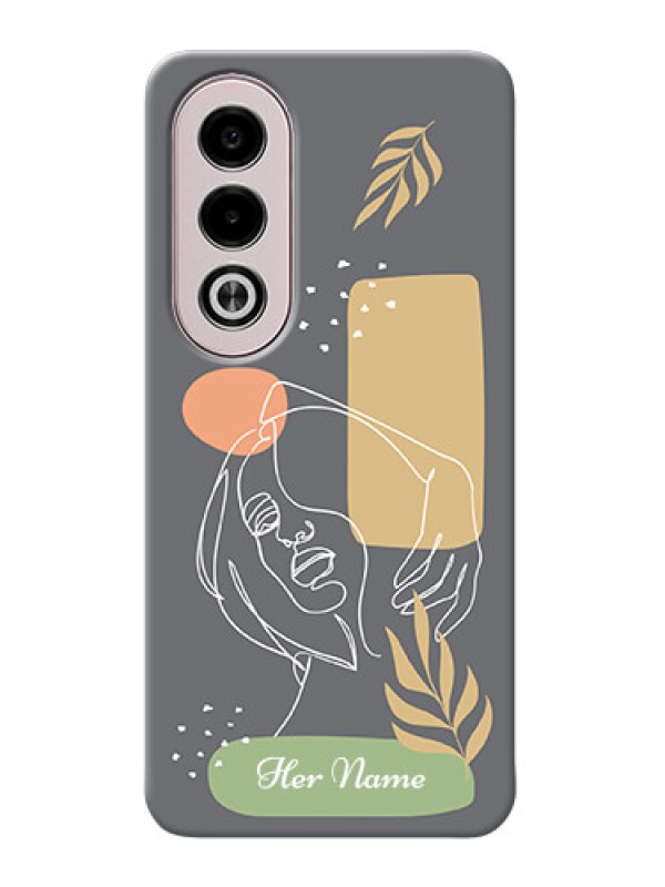 Custom Oppo K12x 5G Custom Phone Case with Gazing Woman line art Design
