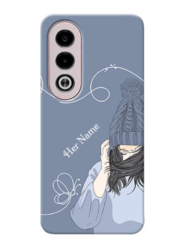 Custom Oppo K12x 5G Custom Mobile Case with Girl in winter outfit Design