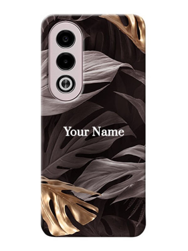 Custom Oppo K12x 5G Personalised Phone Case with Wild Leaves digital paint Design