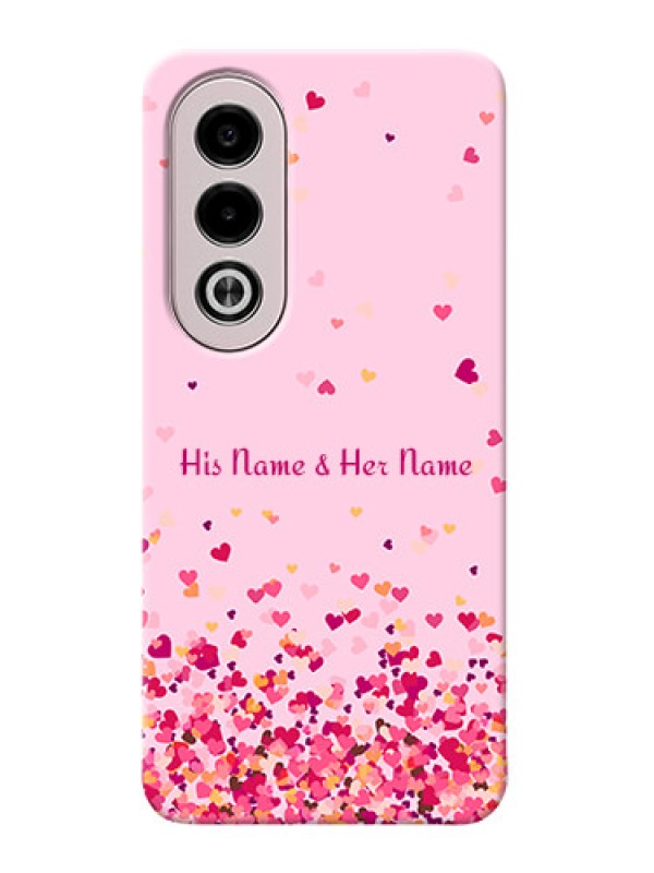 Custom Oppo K12x 5G Photo Printing on Case with Floating Hearts Design