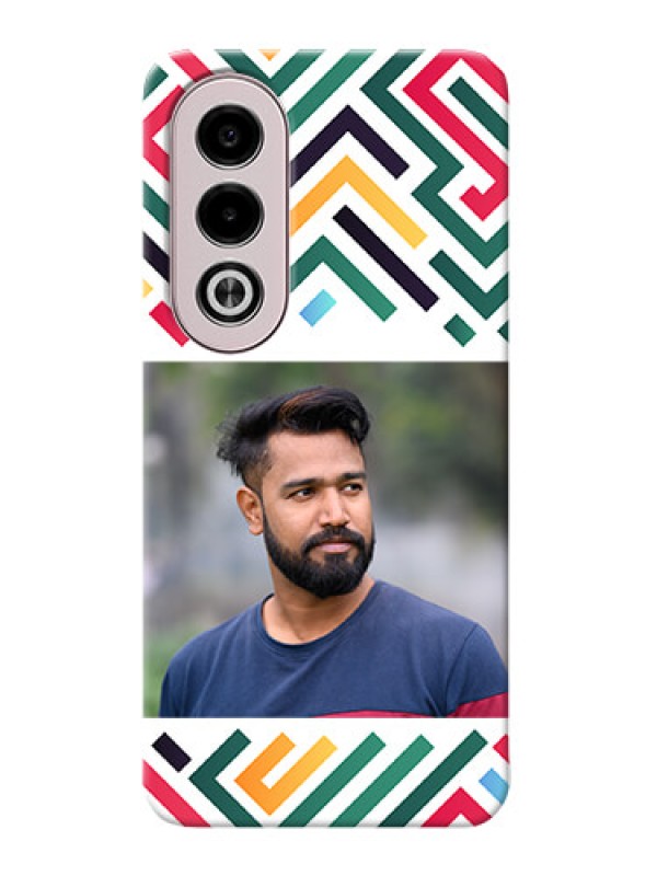 Custom Oppo K12x 5G Personalized Phone Case with Colorful Maze Pattern Design