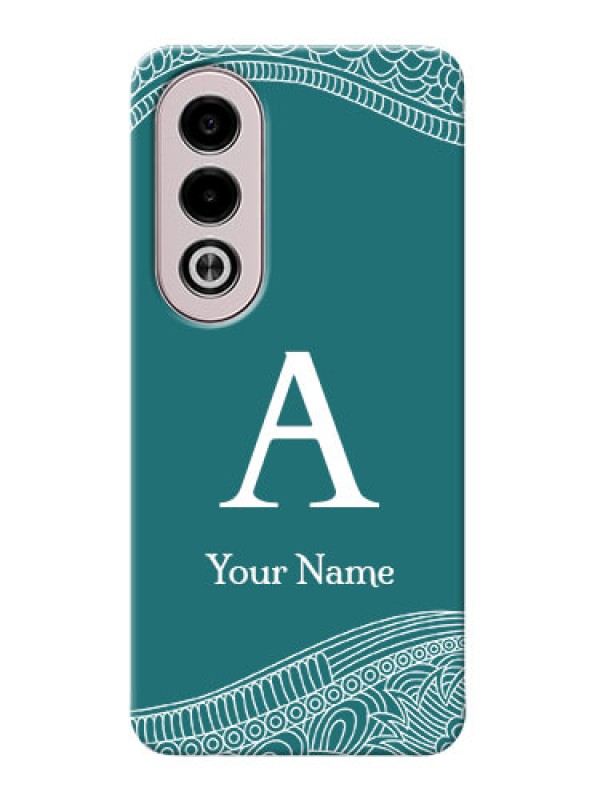 Custom Oppo K12x 5G Personalized Phone Case with line art pattern with custom name Design