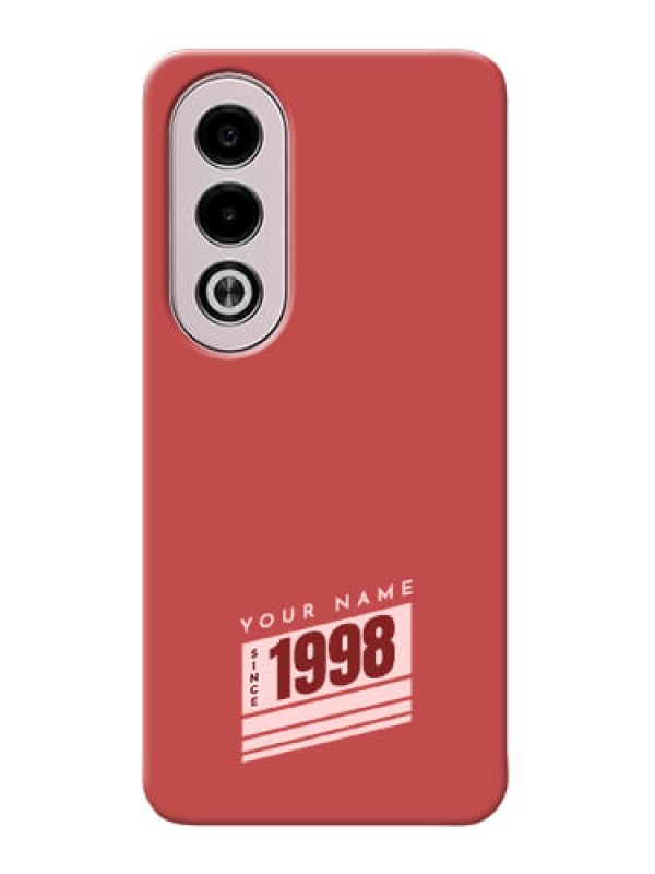 Custom Oppo K12x 5G Custom Phone Case with Red custom year of birth Design