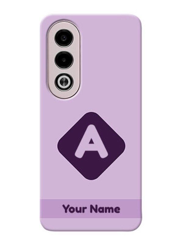 Custom Oppo K12x 5G Custom Mobile Case with Custom Letter in curved badge Design