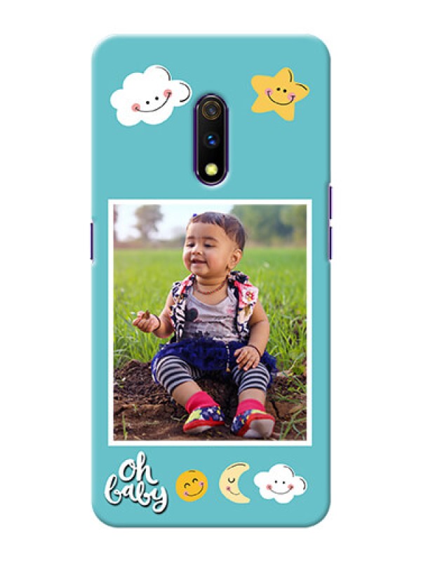 Custom Oppo K3 Personalised Phone Cases: Smiley Kids Stars Design