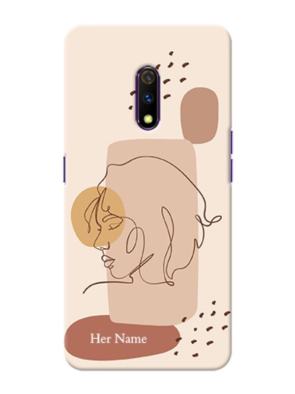 Custom Oppo K3 Custom Phone Covers: Calm Woman line art Design