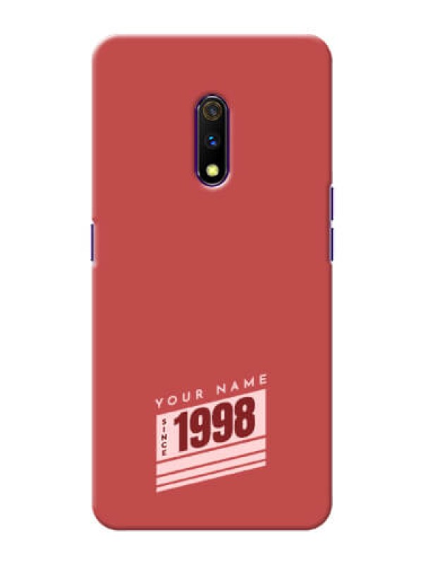 Custom Oppo K3 Phone Back Covers: Red custom year of birth Design