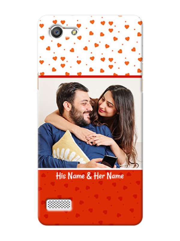 Custom Oppo Neo 7 Orange Love Symbol Mobile Cover Design