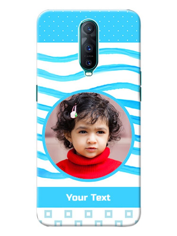 Custom Oppo R17 Pro phone back covers: Simple Blue Case Design