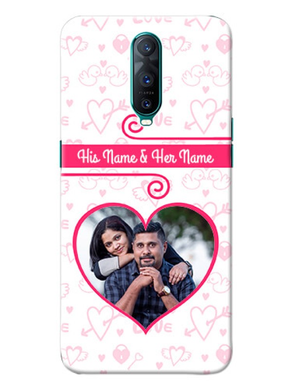 Custom Oppo R17 Pro Personalized Phone Cases: Heart Shape Love Design