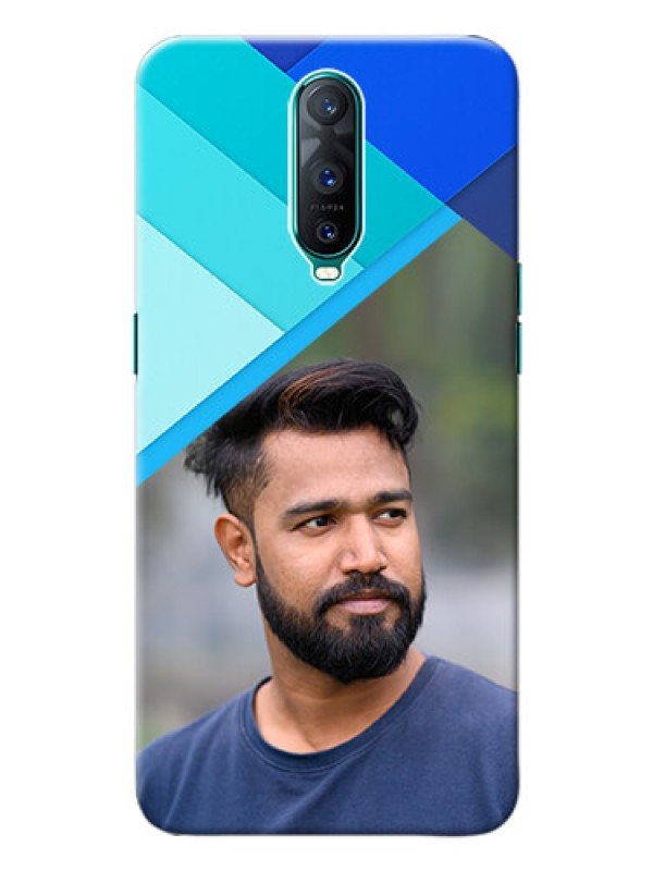 Custom Oppo R17 Pro Phone Cases Online: Blue Abstract Cover Design