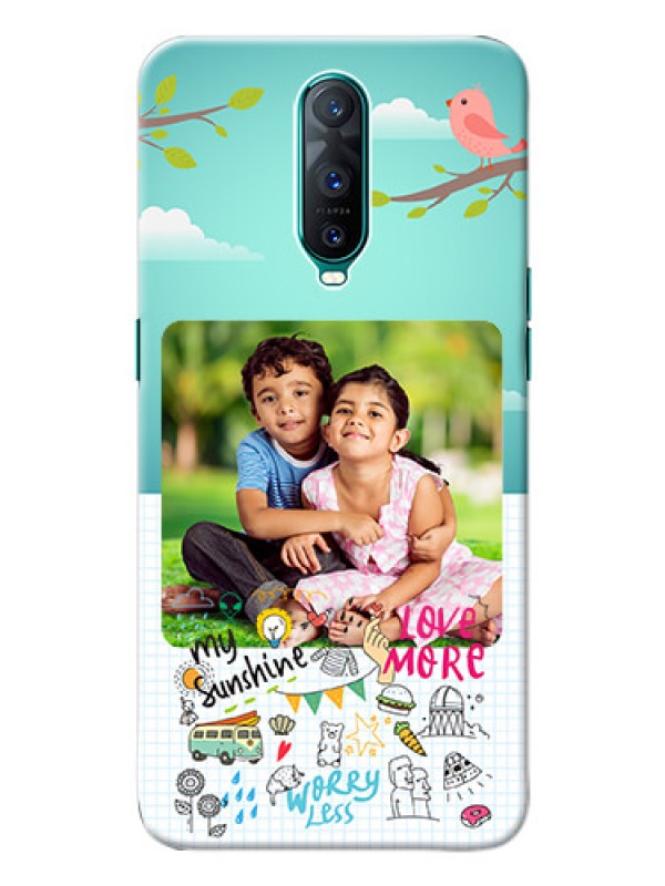 Custom Oppo R17 Pro phone cases online: Doodle love Design