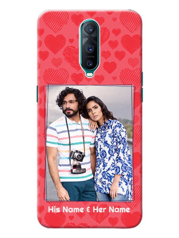 Custom Oppo R17 Pro Mobile Back Covers: with Red Heart Symbols Design