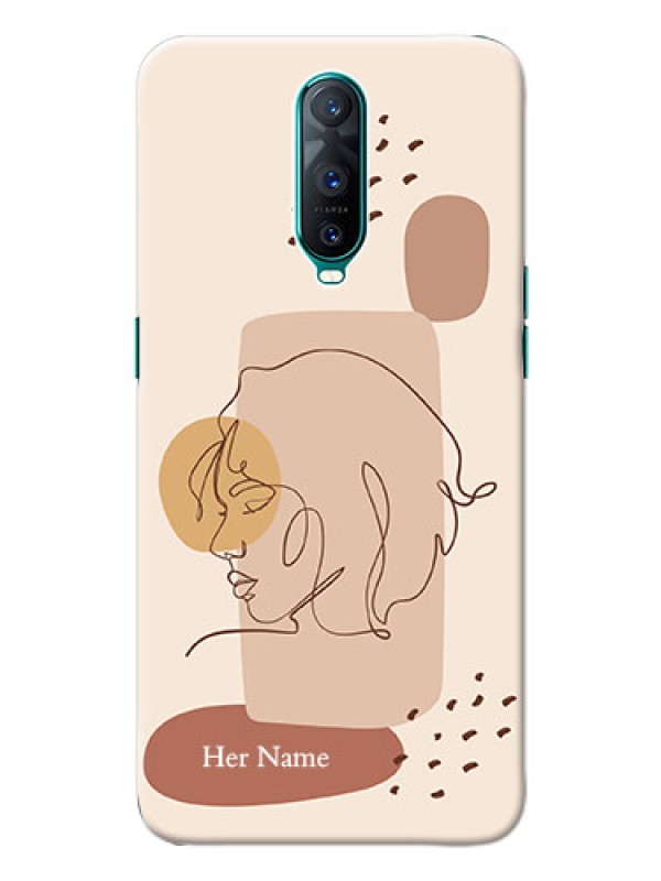 Custom Oppo R17 Pro Custom Phone Covers: Calm Woman line art Design