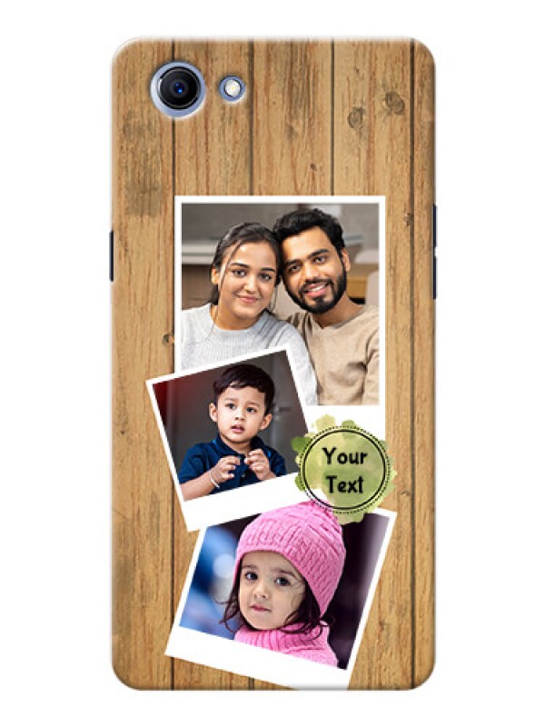 Custom Oppo Realme 1 3 image holder with wooden texture  Design