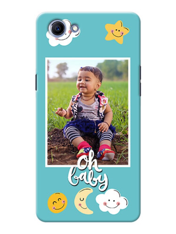 Custom Oppo Realme 1 kids frame with smileys and stars Design