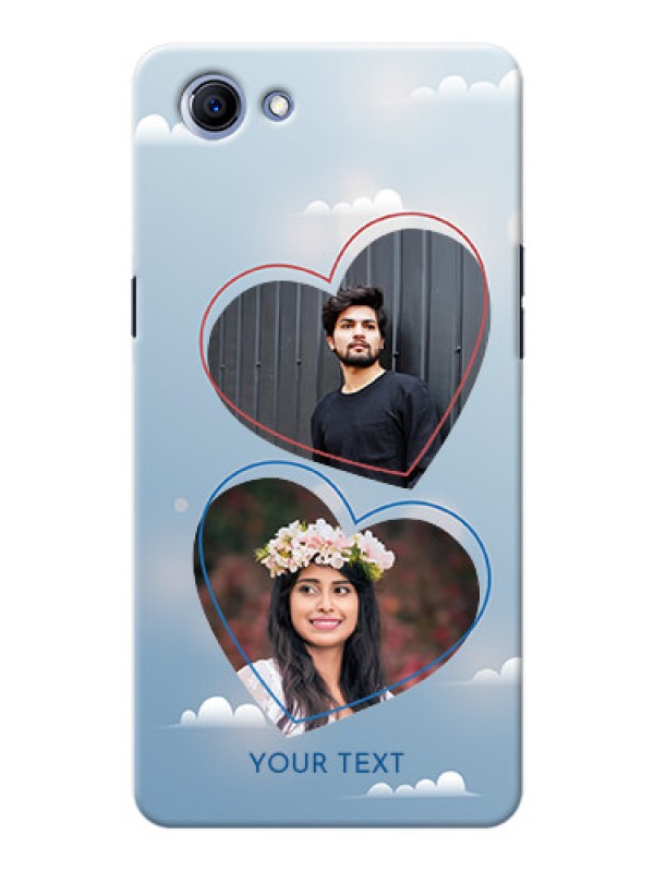 Custom Oppo Realme 1 couple heart frames with sky backdrop Design