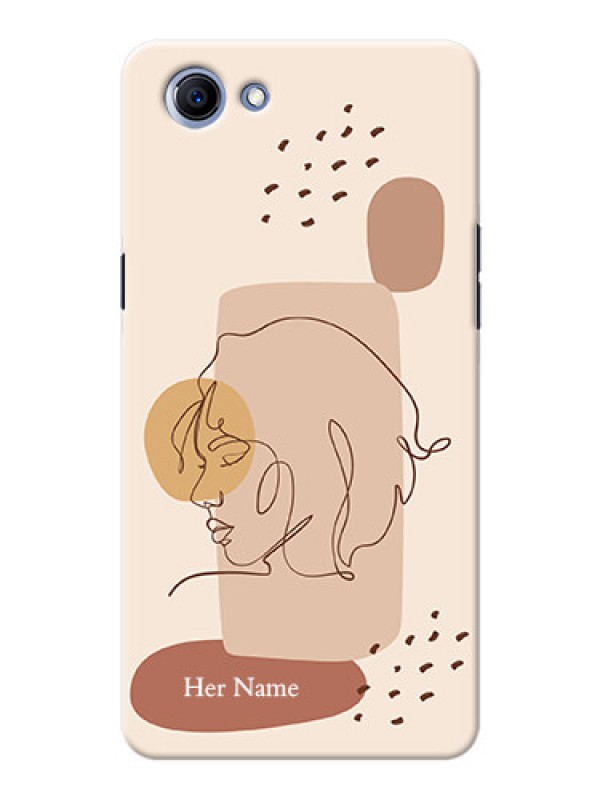 Custom Oppo Realme 1 Custom Phone Covers: Calm Woman line art Design
