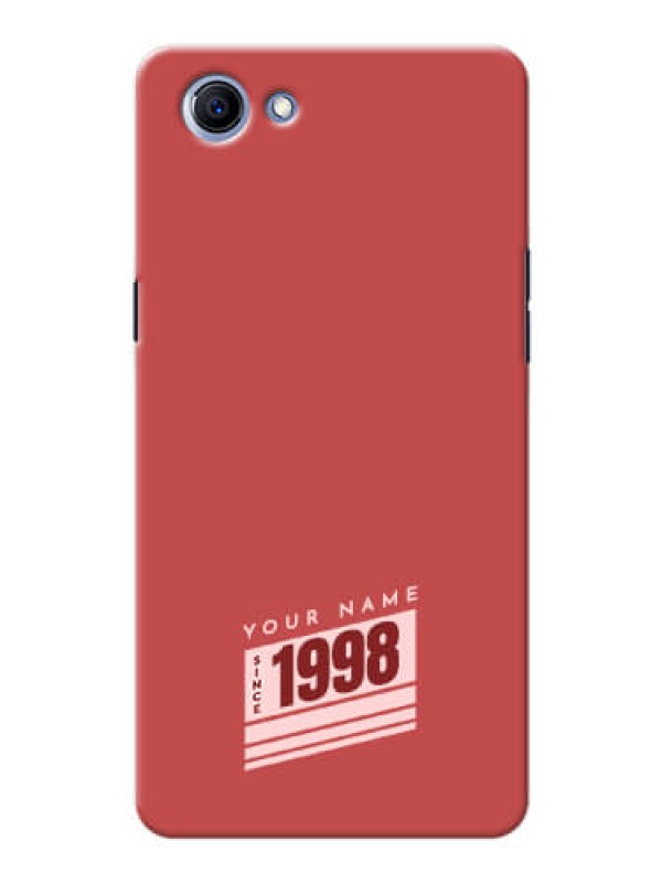 Custom Oppo Realme 1 Phone Back Covers: Red custom year of birth Design