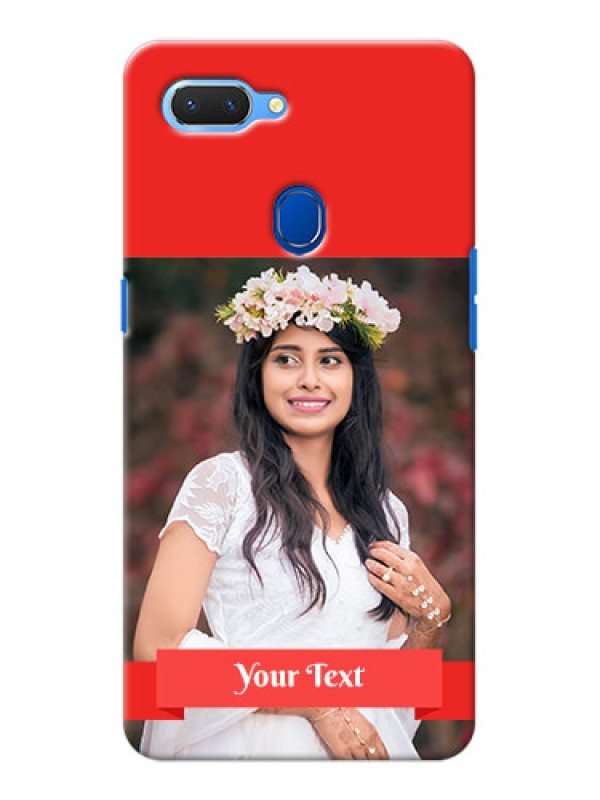 Custom Realme 2 Personalised mobile covers: Simple Red Color Design