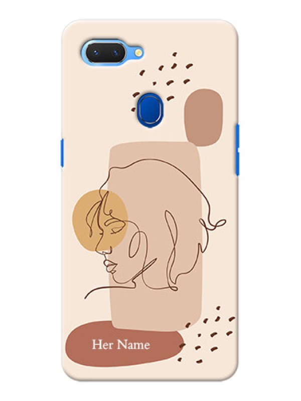 Custom Realme 2 Custom Phone Covers: Calm Woman line art Design