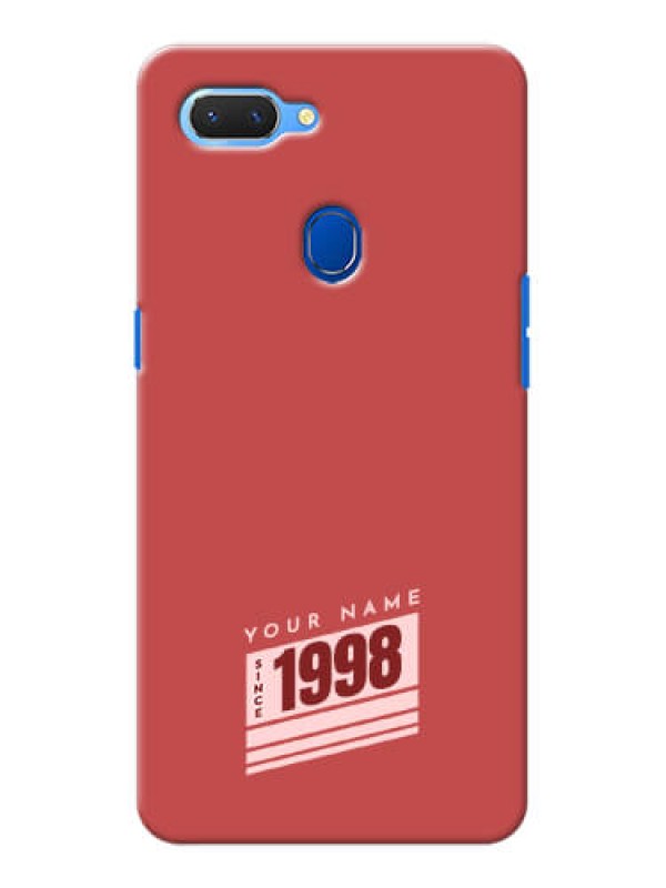 Custom Realme 2 Phone Back Covers: Red custom year of birth Design