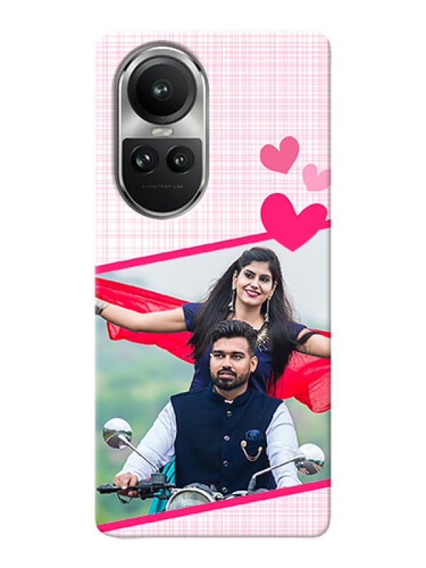 Custom Reno 10 5G Personalised Phone Cases: Love Shape Heart Design