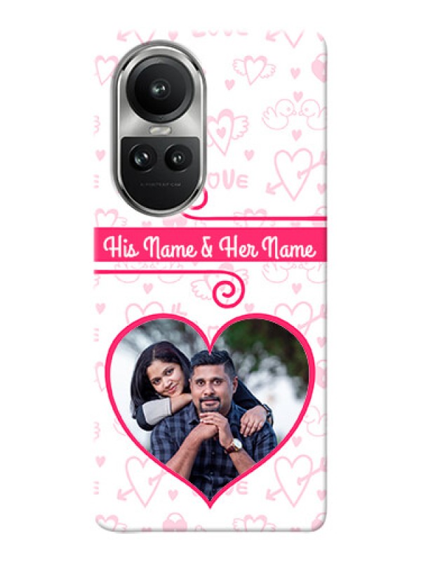 Custom Reno 10 5G Personalized Phone Cases: Heart Shape Love Design