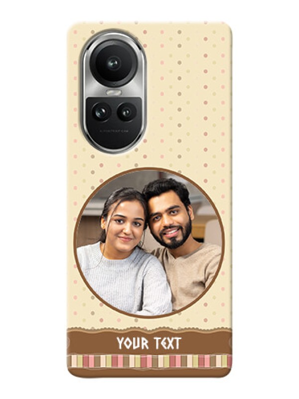 Custom Reno 10 5G Mobile Cases: Brown Dotted Mobile Case Design