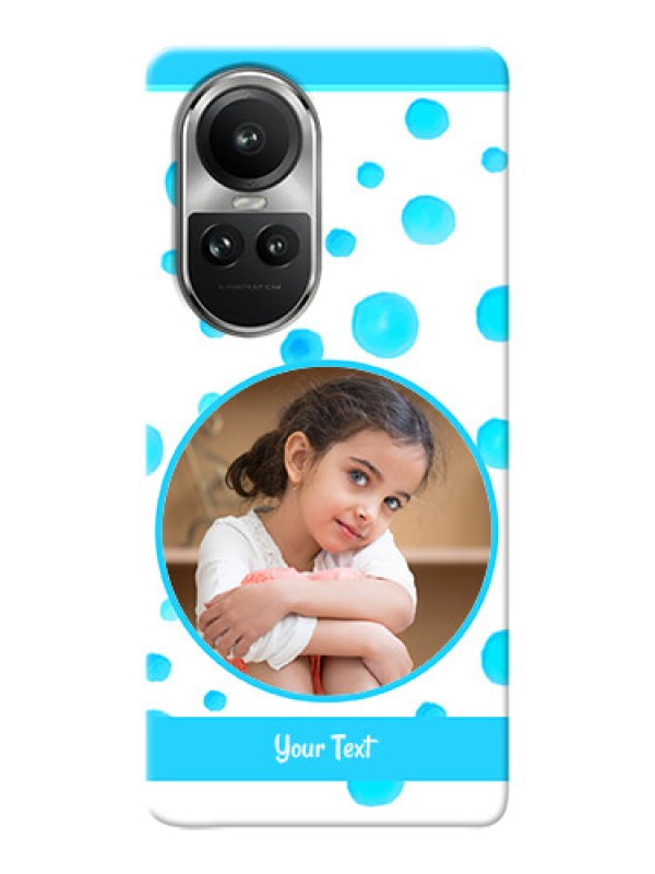 Custom Reno 10 5G Custom Phone Covers: Blue Bubbles Pattern Design