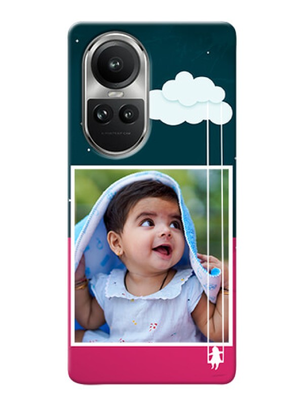 Custom Reno 10 5G custom phone covers: Cute Girl with Cloud Design