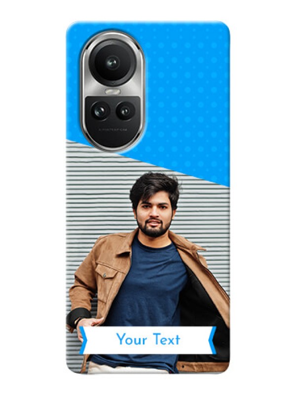 Custom Reno 10 5G Personalized Mobile Covers: Simple Blue Color Dotted Design