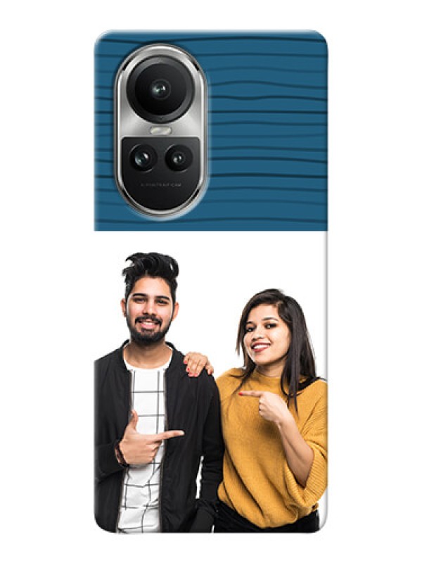 Custom Reno 10 5G Custom Phone Cases: Blue Pattern Cover Design