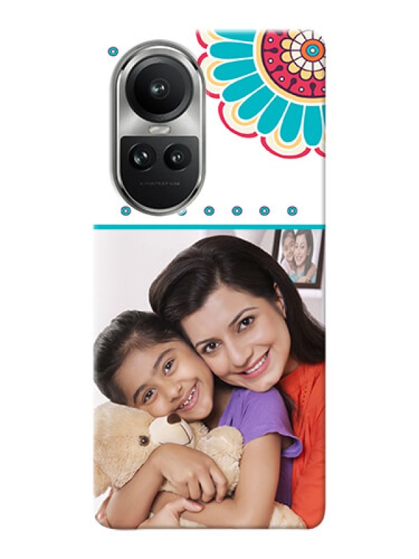 Custom Reno 10 5G custom mobile phone cases: Flower Design