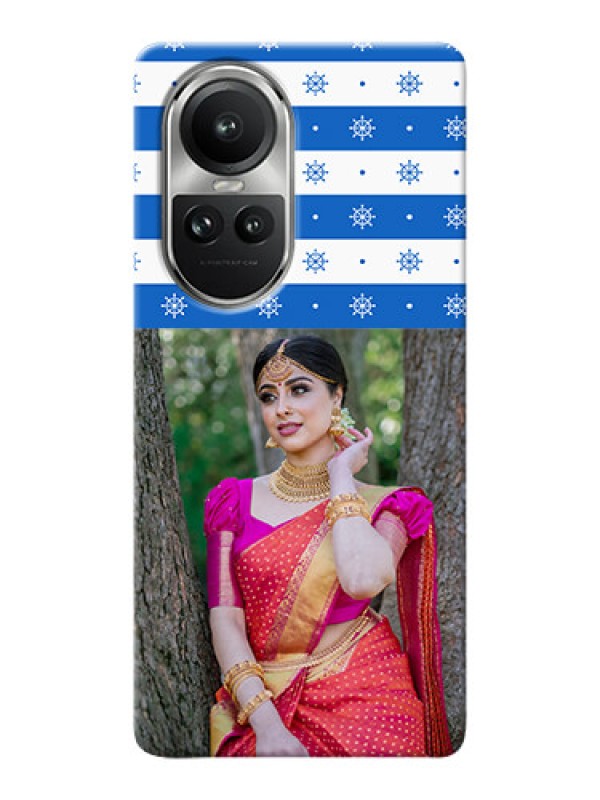 Custom Reno 10 5G custom mobile covers: Snow Pattern Design