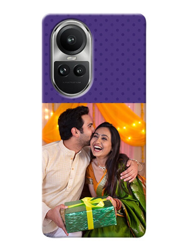 Custom Reno 10 5G mobile phone cases: Violet Pattern Design