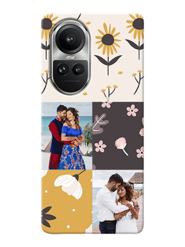 Custom Reno 10 5G phone cases online: 3 Images with Floral Design
