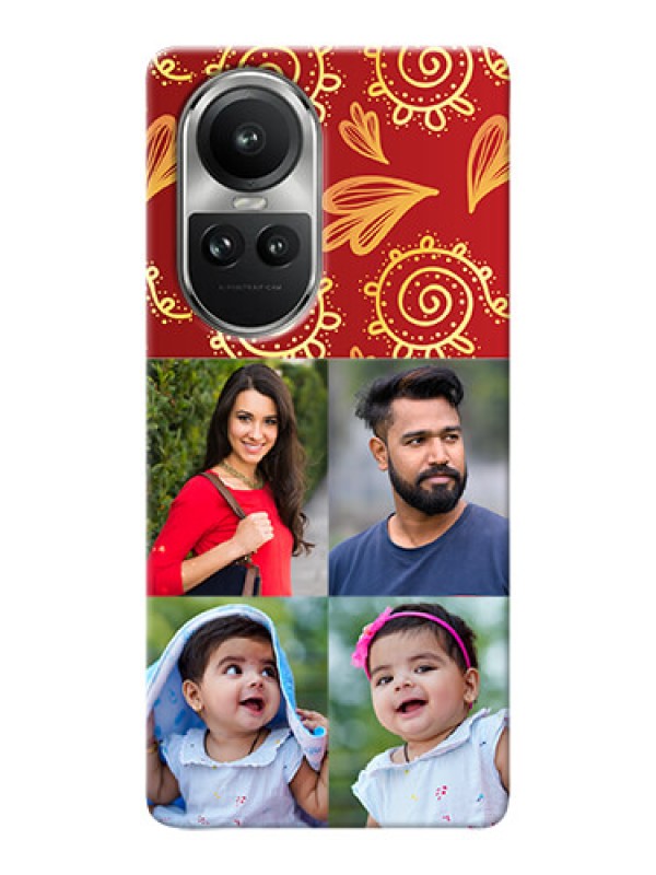 Custom Reno 10 5G Mobile Phone Cases: 4 Image Traditional Design