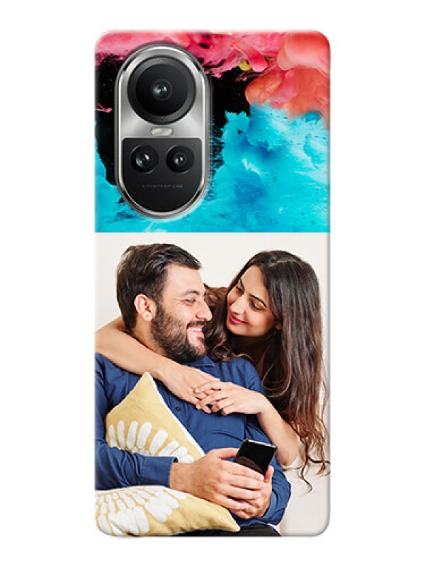 Custom Reno 10 5G Mobile Cases: Quote with Acrylic Painting Design