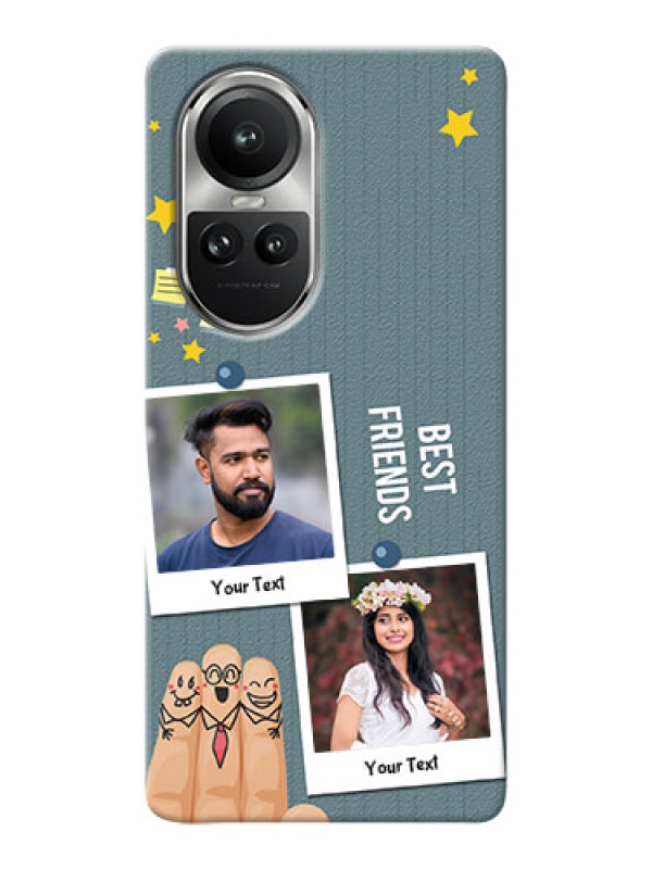 Custom Reno 10 5G Mobile Cases: Sticky Frames and Friendship Design