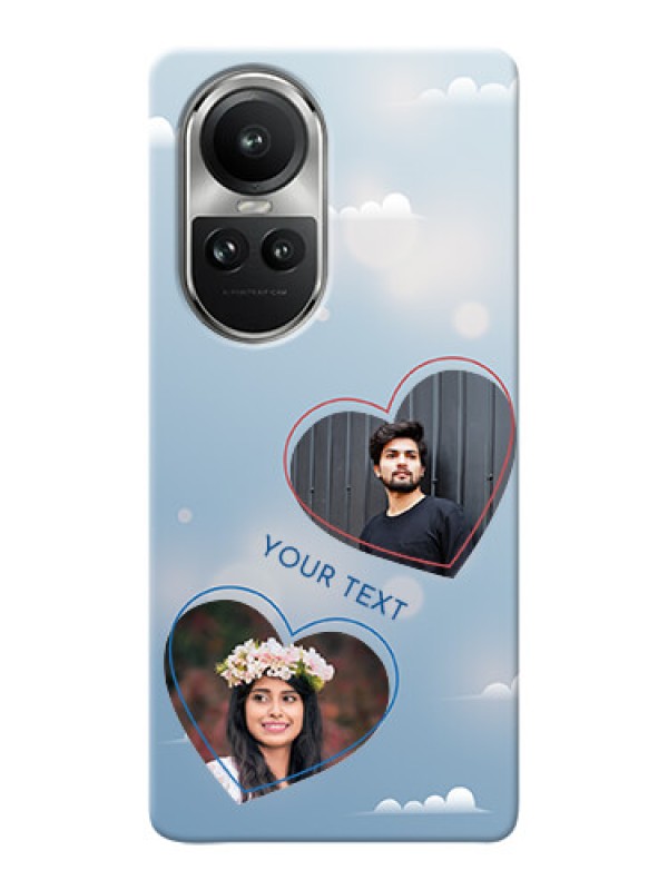 Custom Reno 10 5G Phone Cases: Blue Color Couple Design