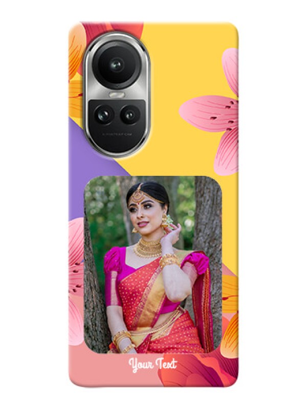 Custom Reno 10 5G Mobile Covers: 3 Image With Vintage Floral Design