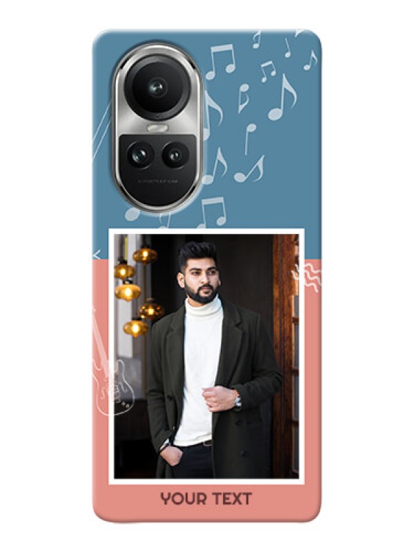 Custom Reno 10 5G Phone Back Covers with Color Musical Note Design