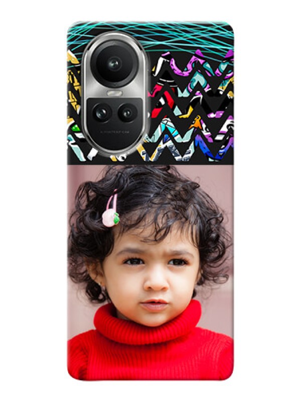 Custom Reno 10 5G personalized phone covers: Neon Abstract Design