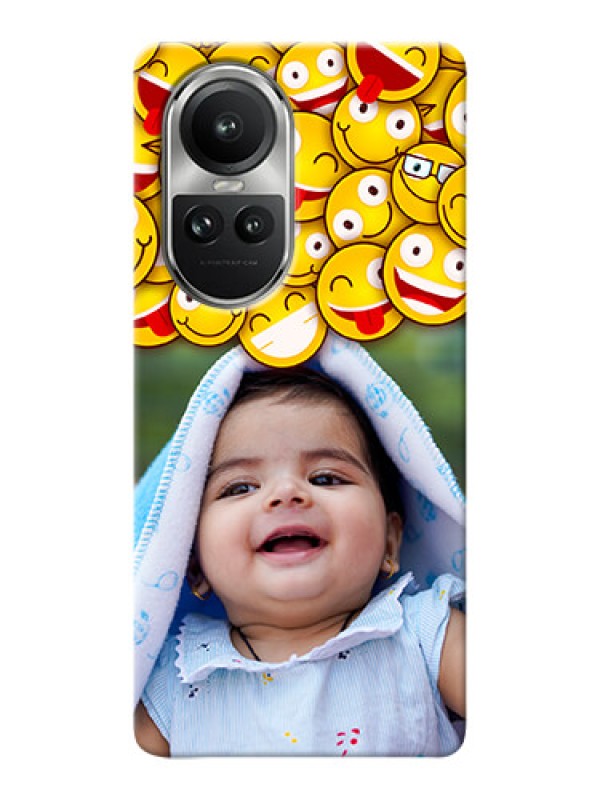 Custom Reno 10 5G Custom Phone Cases with Smiley Emoji Design