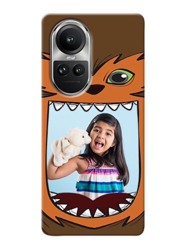 Custom Reno 10 5G Phone Covers: Owl Monster Back Case Design
