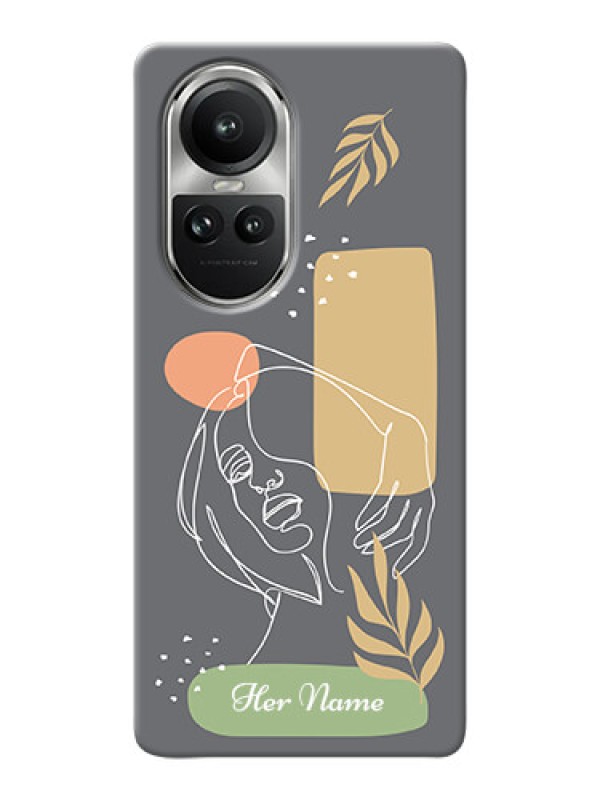 Custom Reno 10 5G Custom Phone Case with Gazing Woman line art Design
