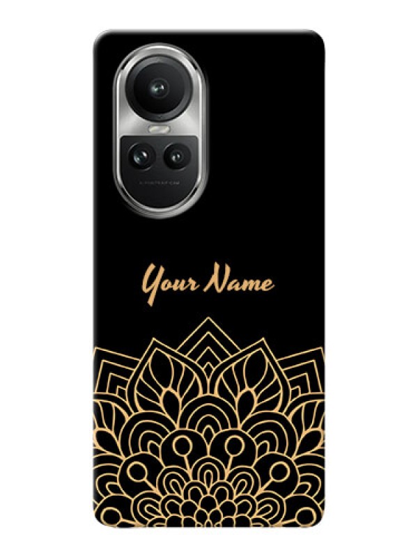 Custom Reno 10 5G Custom Phone Case with Golden mandala Design