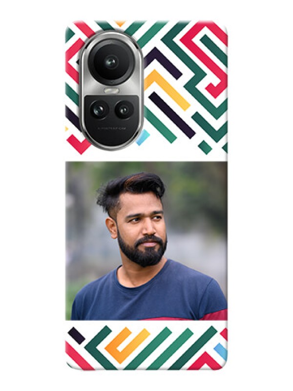 Custom Reno 10 5G Personalized Phone Case with Colorful Maze Pattern Design