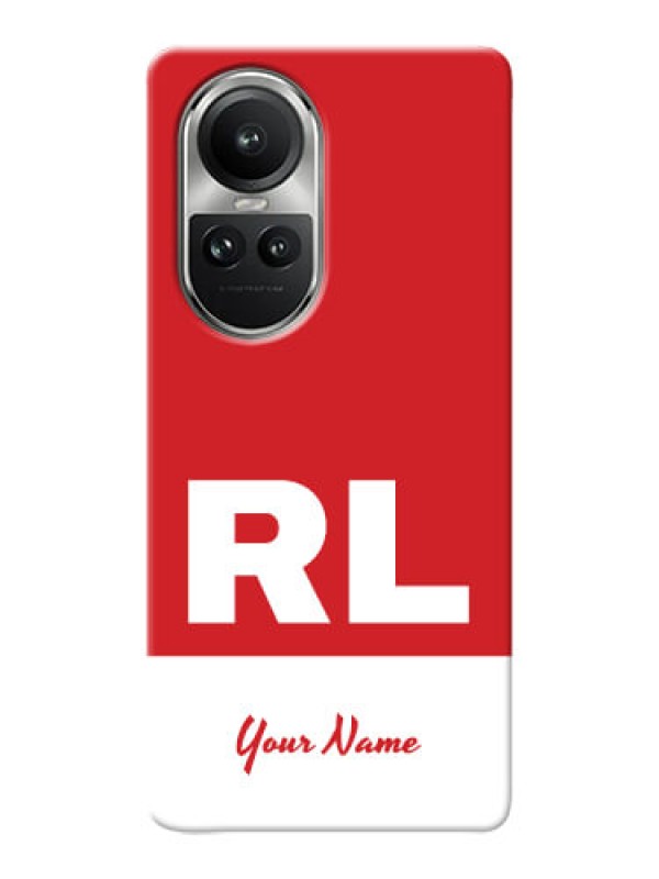 Custom Reno 10 5G Personalized Phone Case with dual tone custom text Design